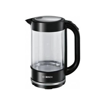 Bosch Kettle TWK70B03 Electric, 2400 W, 1.7 L, Glass/Stainless steel, Transparent, 360° rotational base