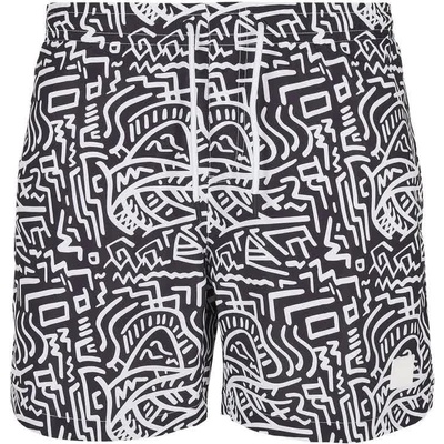 Urban Classics Бански гащета Urban classics Swimming shorts - Black (Black / White)