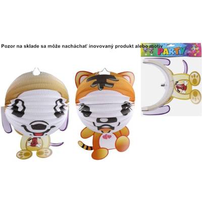 Lampión 25cm guľatý pes a mačka 1ks