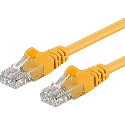 PremiumCord sputp01Y patch UTP, RJ45-RJ45, level 5e, 1m, žlutý