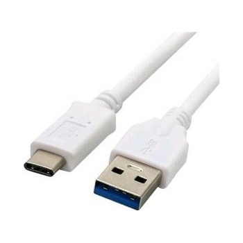 Kabel C-TECH USB 3.0 AM na Type-C kabel (AM/CM), 1m, bílý - CB-USB3C-10W