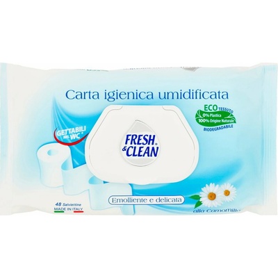 Fresh & clean vlhčené kozmetické obrúsky s vôňou harmančeka 48 ks