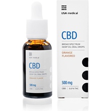 USA medical Oral Drops 500 mg CBD olej 30 ml