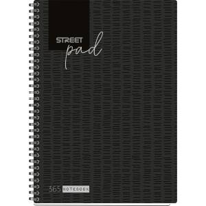 STREET Тетрадка Street Pad, А5, спирала, PP, 100 листа, МК, black (30658-А-BLACK)