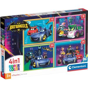 Clementoni Детски пъзел Clementoni 4 в 1 - Batwheels (21529) - baby