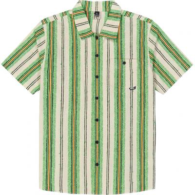 Picture Мъжка риза с копчета Picture Mataikona S/S Shirt - Greenstripes Print (033-1929-0911)