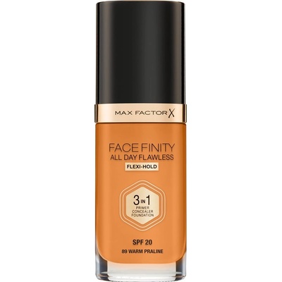 MAX Factor Facefinity All Day Flawless дълготраен фон дьо тен SPF 20 цвят 89 Warm Praline 30ml