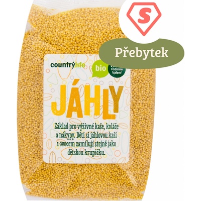 Country Life Jáhly Bio 1 kg – Zboží Dáma