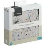 Kikkaboo Одеяло от муселин двупластово 100х100 см Dreamy Fields Grey