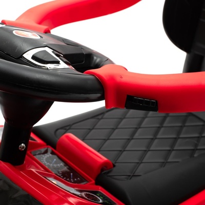 Baby Mix RACER se zvukem a vodící tyčí HASIČI červené