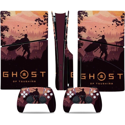 Polep na konzoli - PS5 SLIM diskovou verzi - Ghost of Tsushima, TN-P5SDisc-1241