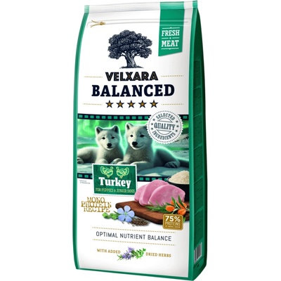 Velxara Balanced FM Puppy & Junior Monoprotein Turkey & Rice 0,75 kg