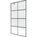 Mexen Next параван за вана с едно крило 100 x 150 см, черна решетка, gun metal - 895-100-000-00-77-95 (895-100-000-00-77-95)