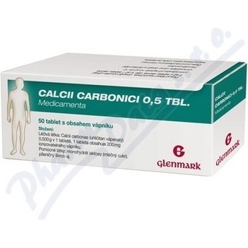 CALCII CARBONICI 0,5 TBL. MEDICAMENTA POR 0,5G TBL NOB 50