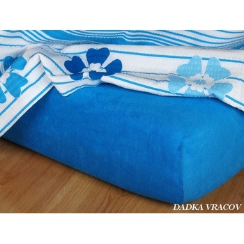 Dadka Froté prostěradlo modř královské 180x200x20