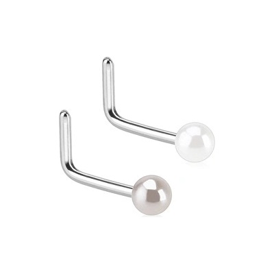 Piercingate piercing do nosu PNO00260 bílá kuličky