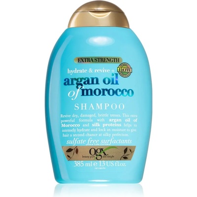 OGX Argan Oil Of Morocco Extra Strenght възстановяващ шампоан за силно увредена и тънка коса 385ml