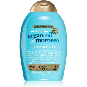OGX Argan Oil Of Morocco Extra Strenght възстановяващ шампоан за силно увредена и тънка коса 385ml
