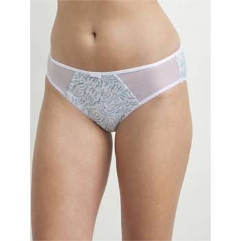 DIM Синьо-бели дамски бикини с шарка Dim GENEROUS COTTON BIO SLIP DIM | Byal | ЖЕНИ | S