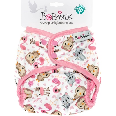 Bobánek Vrchné nohavičky PUL Ružová zvieratká