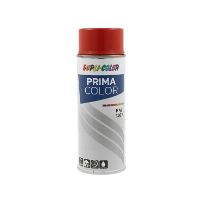 PRIMA SPREJ RAL 3002 ČERVENÁ KARMÍNOVÁ LESKLÁ 400 ML