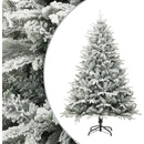 vidaXL Zasnežený umelý vianočný stromček zelený 180 cm PVC