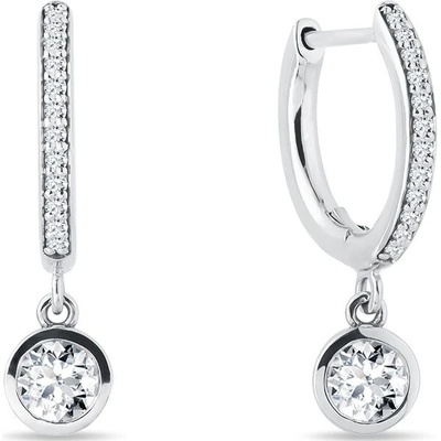Klenota s bezel diamanty v bílém zlatě k0774032
