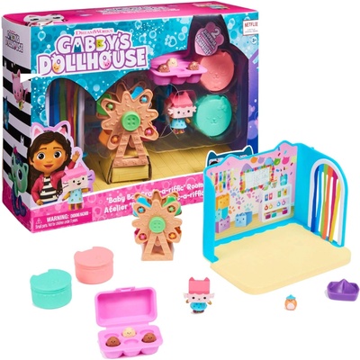 GABBY’S DOLLHOUSE kreatívna izba s kolotočom a figúrkou Tekturzaťko