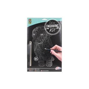 Vyškriabavacie obrázky dúhový strieborný Pes