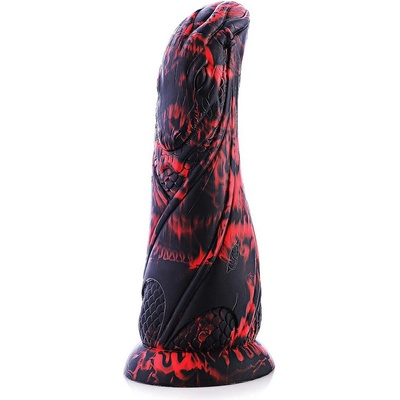 HISMITH WDD022-M Wildolo Huge Fantasy Monster Dildo with Suction Cup 23.6cm Black-Red