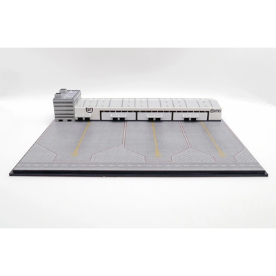 JC Wings SF Airlines Warehouse and Office Building Set + B757-200F B767-300BCF B747-400ERF and 2 towtrucks 1:400