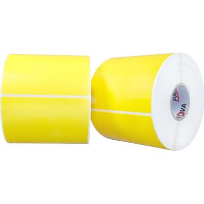 Samolepiaca etiketa Pakova žltá 100x150 mm termopapier 500 ks