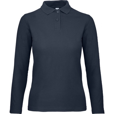 B&C Polokošile B&C ID.001 LSL piqué dlouhý rukáv dámská COT 010I1345000 Královská modrá