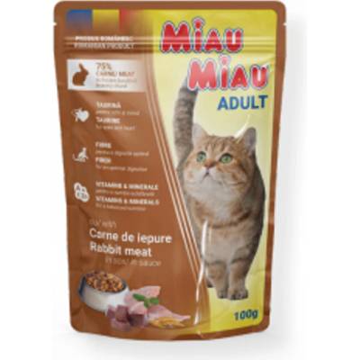 Miau Miau Cat králičí, kapsa 100 g 24 ks