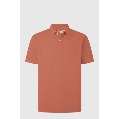 Pepe Jeans bavlněné polo tričko NEW Oliver GD hnědá PM542099