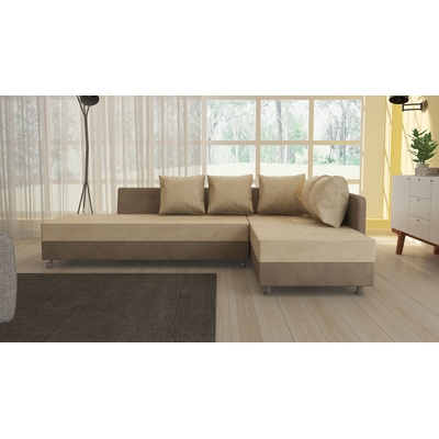 DST Ъглов диван Hawai-dst, бежово и кафяво