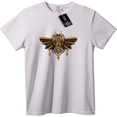 NOONEBRAND Тениска Стиймпънк Златна Пчела - 6XL, White