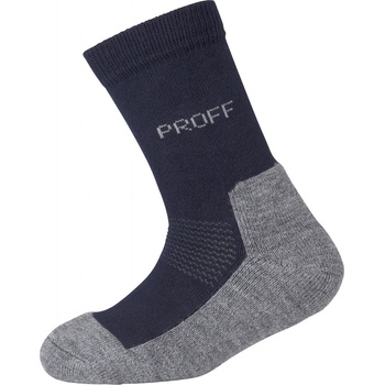 SAFA Ponožky z vlny a bavlny s vlněným froté na podrážce modré