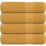 vidaXL Кърпи за баня FROGN 4 бр. Златни 100x150 см 360 г/м2 (136813)