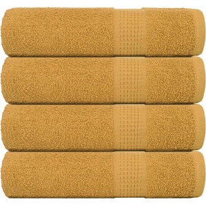 vidaXL Кърпи за баня FROGN 4 бр. Златни 100x150 см 360 г/м2 (136813)