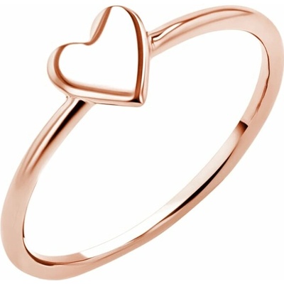 Eppi Zlatý prsteň minimal so srdiečkom Olivia R35957