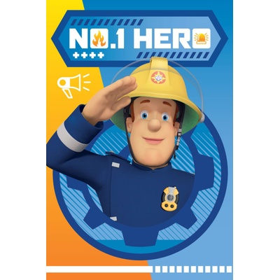 JERRY FABRICS Fleece deka Požiarnik Sam Hero