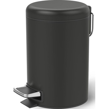 DECOR WALTHER Кошче за отпадъци в баня Basic 26 см черен мат (0615760)