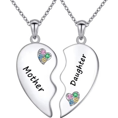 Majya Set stříbrných přívěsků MOTHER and DAUGHTER S1003