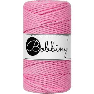 Bobbiny 3PLY Macramé Rope 3 mm 100 m Bubblegum Pink юта (TS-E113)