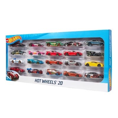 Mattel - Комплект 20 бр. метални колички 1: 64, асортимент