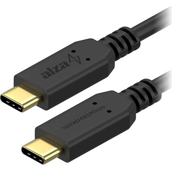 AlzaPower APW-CBTC4005B Core USB-C to USB-C 2.0 100W, 0.5m, černý