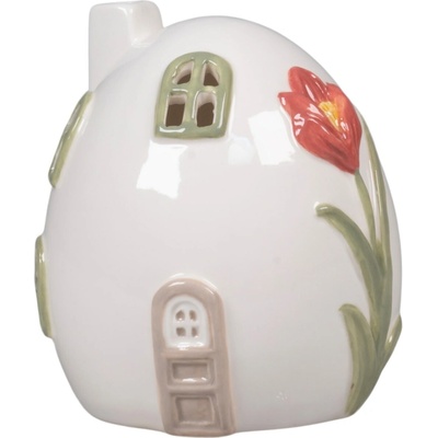 Det Gamle Apotek Keramický svícen Happy Easter Egg Pink Tulip, bílá barva, keramika – Sleviste.cz