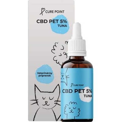 Cure Point CBD Pet 5% olej s příchutí tuňáka 10 ml