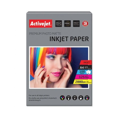 Compatible AP4-125M100 матова фотохартия за мастилен принтер, A4, 100 бр (AP4-125M100)